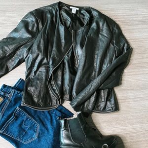 Black Faux Suede Shimmer Jacket